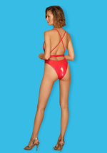 Слитный купальник Keissi с металлическим блеском (Размер: S) (Цвет: коралловый)