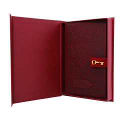 Подарочная коробка для визитницы. Цвет бордо