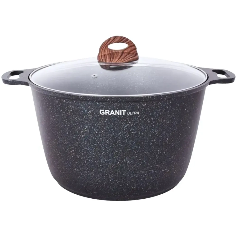Кастрюля 10л «Granit ultra»(blue) со стеклянной крышкой кгг102а