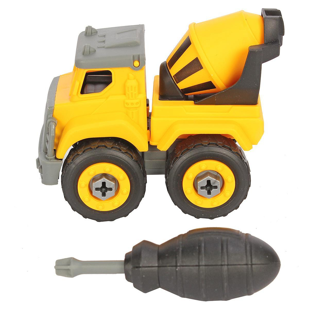 Машинка-конструктор Abtoys Cпецтехника "Городские службы" Бетономешалка с отверткой