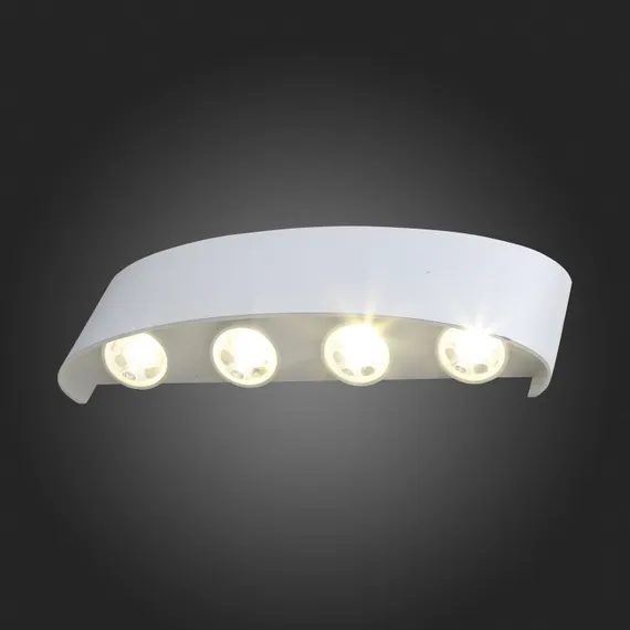 SL089.501.08 Светильник уличный настенный ST-Luce Белый кварцевый LED 8*1W 4000K BISELLO