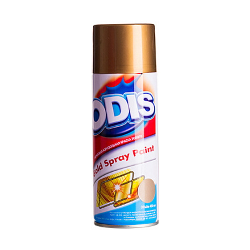 Краска-спрей ODIS золотой металлик №35 450мл (12)