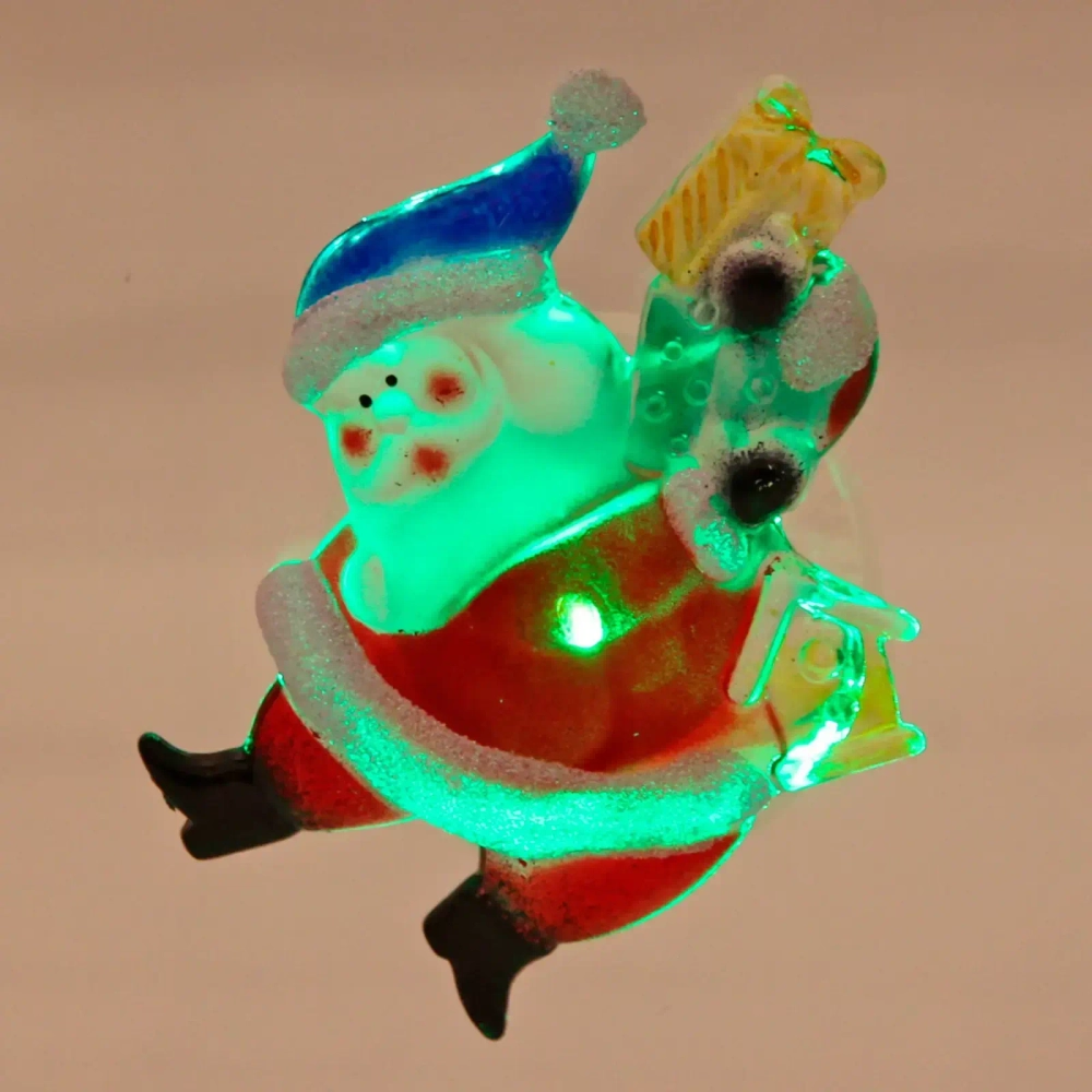 Фигурка с подсветкой «Веселый Дед Мороз» 9,5*4 см (на присоске)