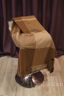 Плед из 100% шерсти молодого верблюжонка 150x200 см. (BODIOS) - МОНГОЛИЯ