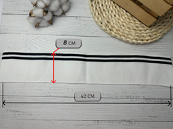 НАБОР Подвязов ДЛЯ ПОЛО МОЛОКО черные полоски 2шт