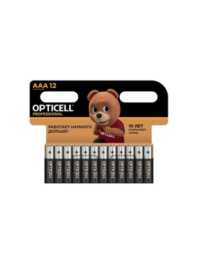 Элемент питания алкалиновый AAA/LR03 (блист. 12шт) Professional Opticell 5052006/6052006
