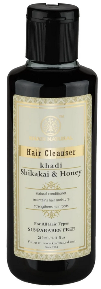 Khadi Natural шампунь питательный Шикакай и Мед без SLS и парабенов, 210 мл