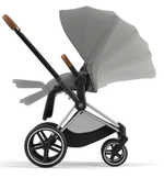 Коляска 3 в 1 Cybex Priam IV Chrome Brown complete и автокресло Aton S2 i-Size Ocean Blue Mirage Grey