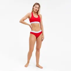 Комплект женский (топ/трусы), цвет красный МИКС, размер 44-46