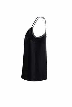 Топ на тонких бретелях черный 21-01-24 SS