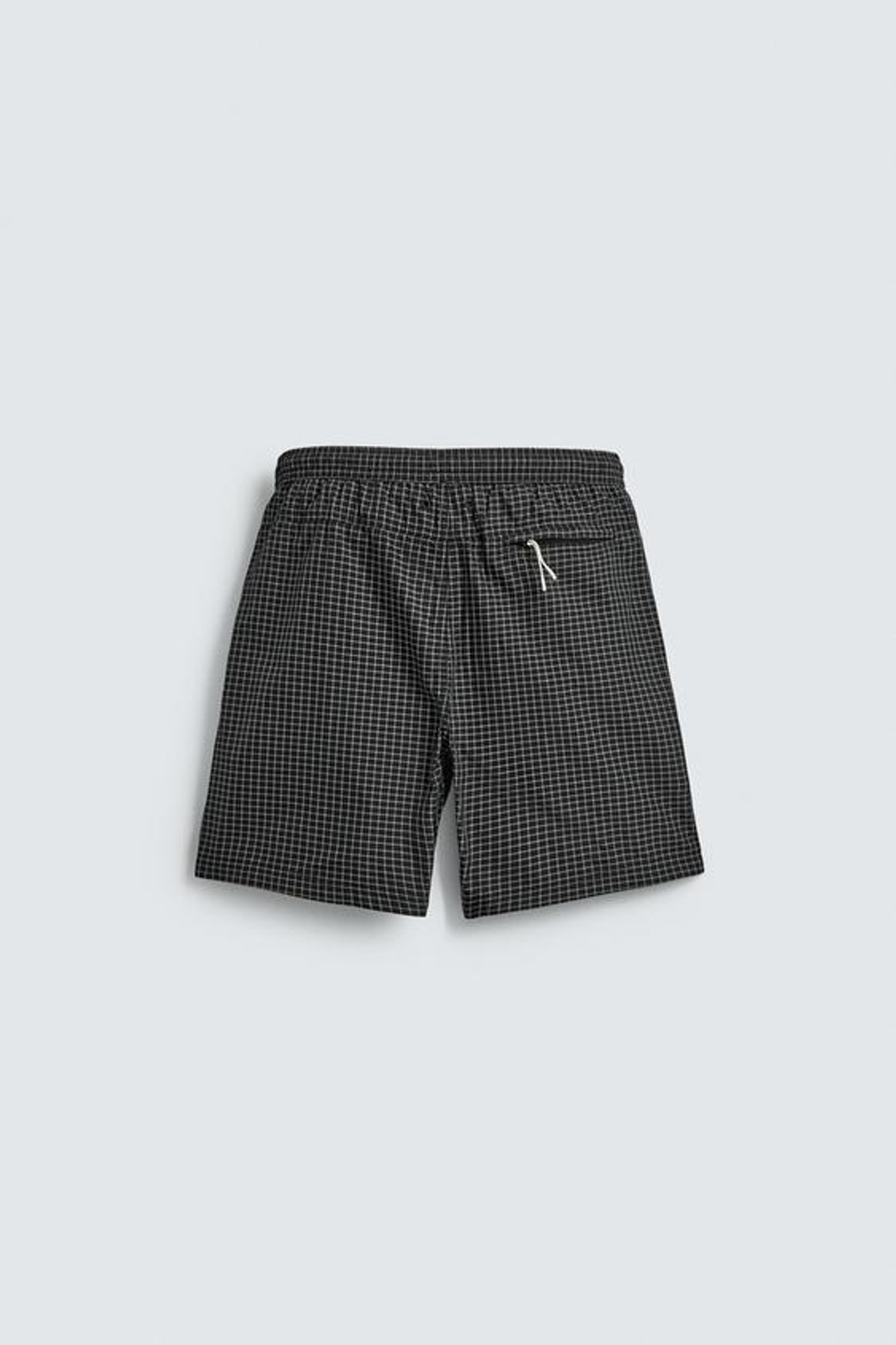 ZARA ДЛИННЫЕ ПЛАВКИ В КЛЕТКУ, ЧЕРНЫЙ