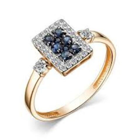 Кольцо из золота с сапфирами