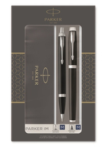 Набор из 2х ручек в подарочной коробке  «Parker IM FK221, Black СT».  Шариковая и перьевая ручка.