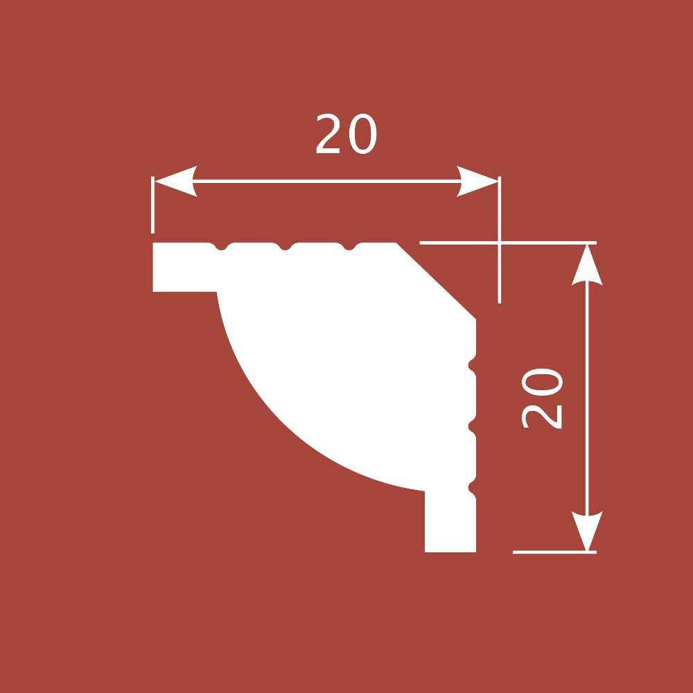 Карниз Ecopolymer, 20x20 мм