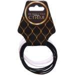 Резинки для волос 10шт «Стиль в деталях», тонкие, цвет белый и черный, d-4,5см●