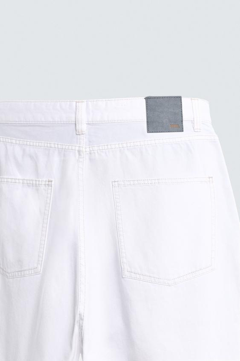 ZARA ДЖИНСЫ BAGGY FIT, БЕЛЫЙ