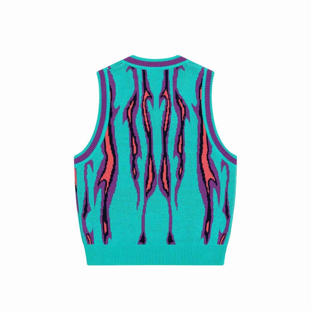 Жилет Ymkashix Вязаный Hellcome бирюзовый