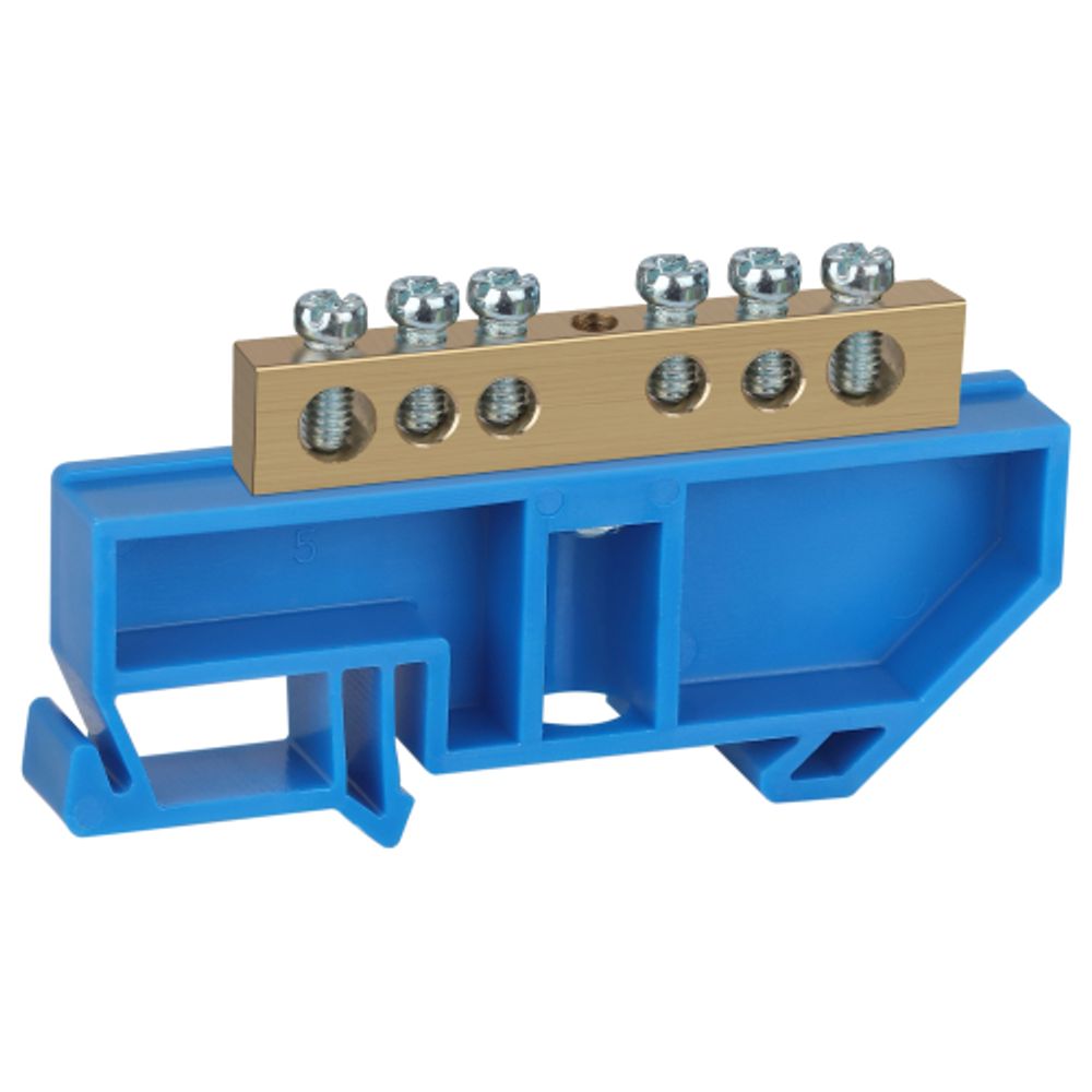 Шина ЭРА NO-222-50 N ноль на DIN-изоляторе ШНИ-8х12-6-Д-синий