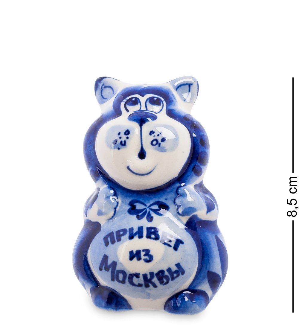 ГЛ- 369 Фигурка «Кот-Мойша» (Гжельский фарфор)