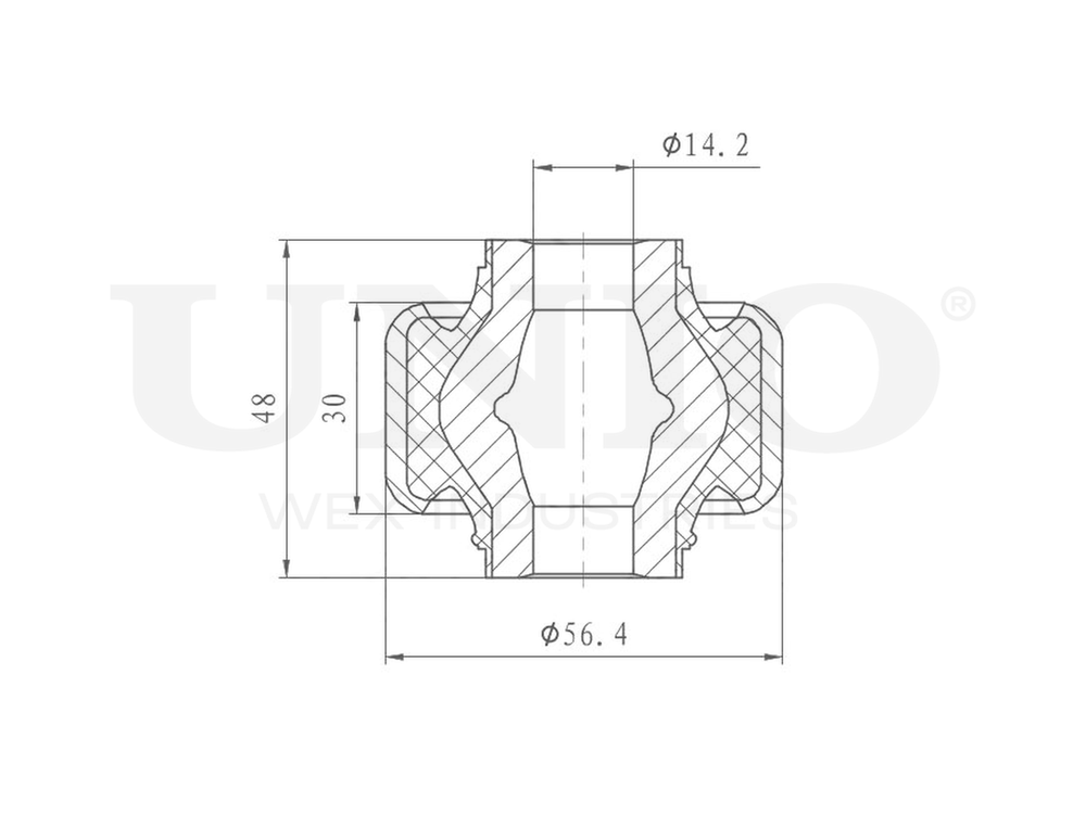 Сайлентблок передний переднего нижнего рычага UNIO RMP-20179