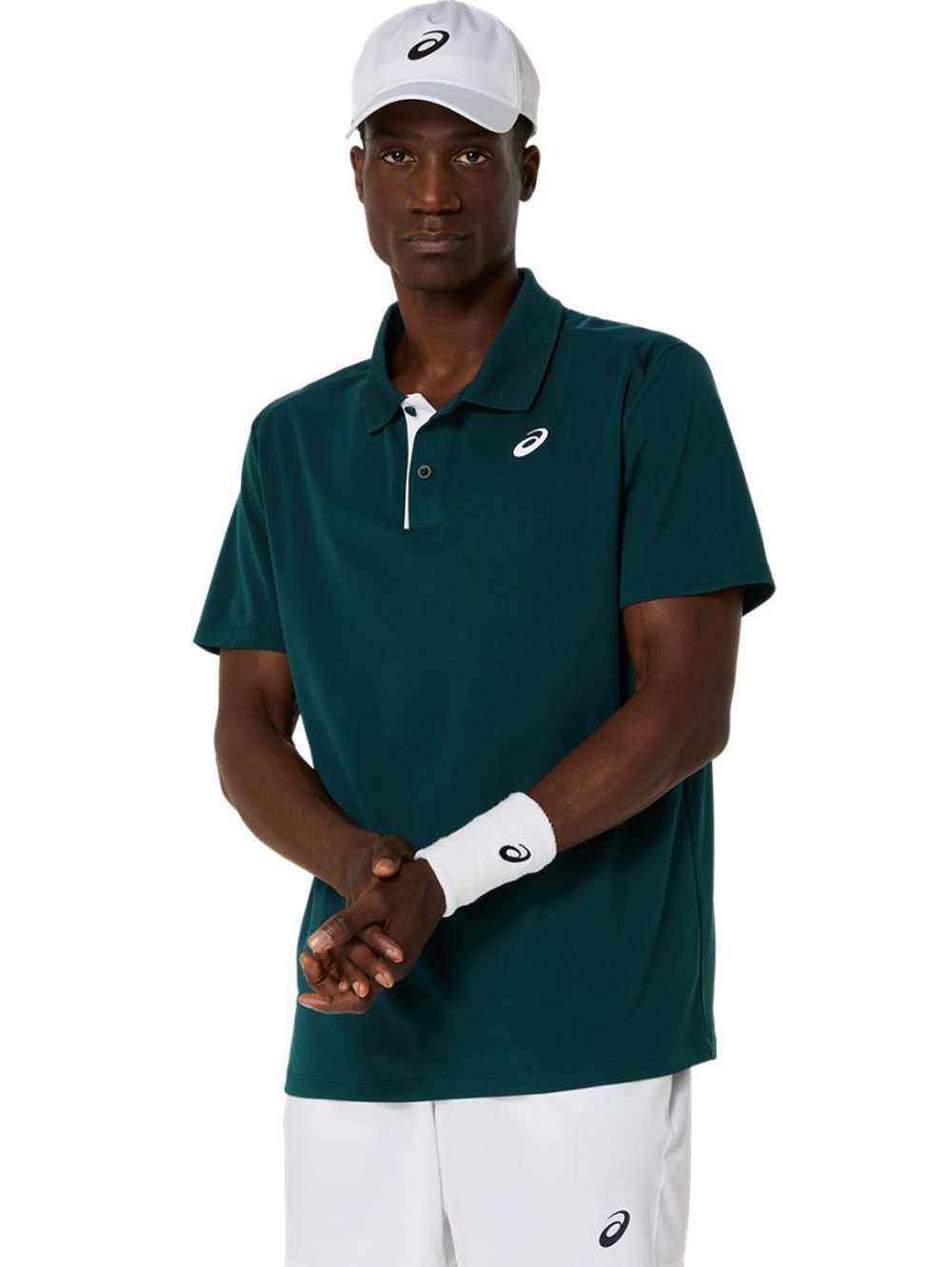 Мужское теннисное поло Asics Court - зеленый