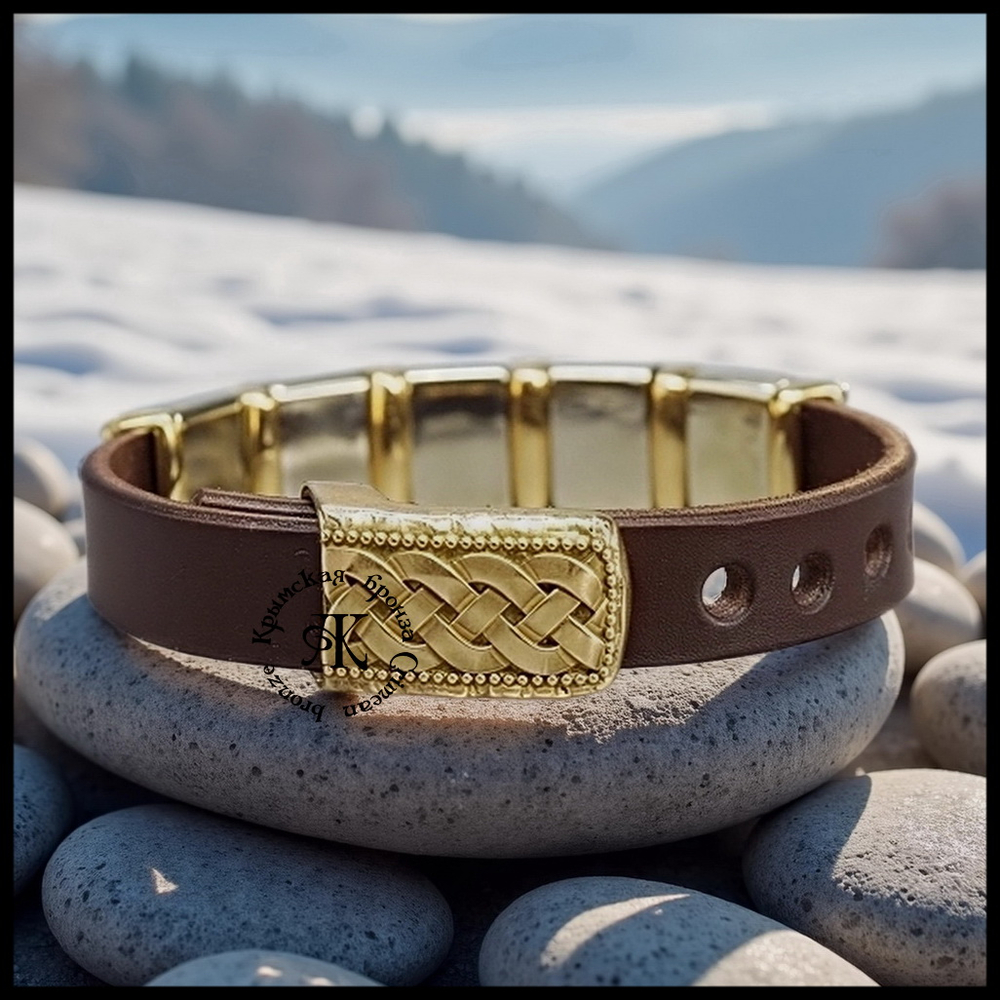 Браслет кожаный "Север" для мужчин и женщин