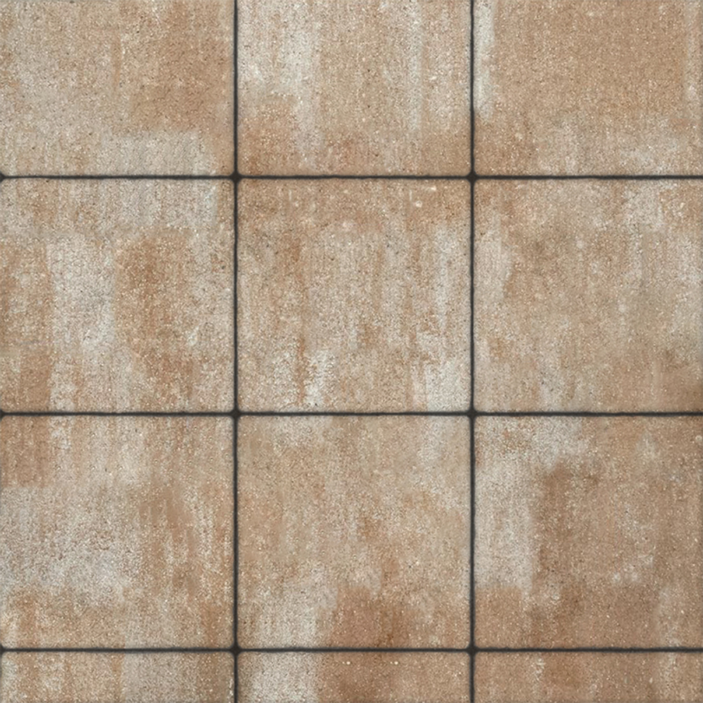 Тротуарная плитка КВАДРАТ 300х300 мм - Листопад гладкий Белый песок