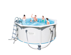Стальной бассейн Bestway Hydrium Pool Set 300х120 см + фильтр-насос 2006 л/ч, лестница, подстилка (56563/56290 BW)
