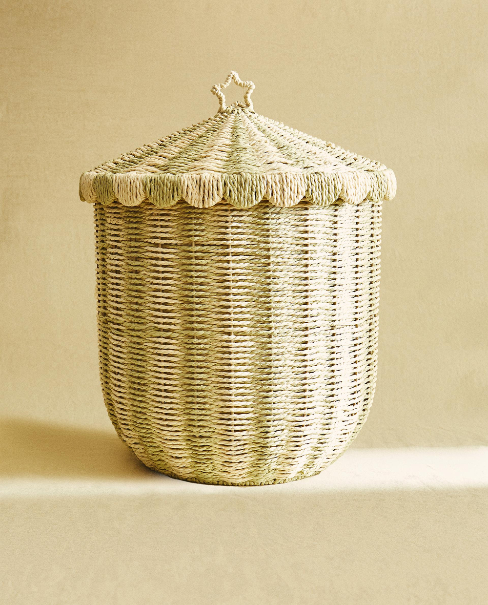 Zara Home Корзина из плетёной бумаги, цвет разноцветный, 37 см · 2614/049