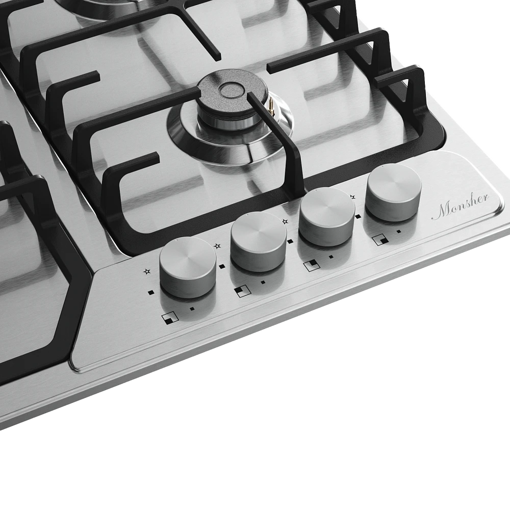 Встраиваемая газовая варочная панель Monsher MSG 63 Acier