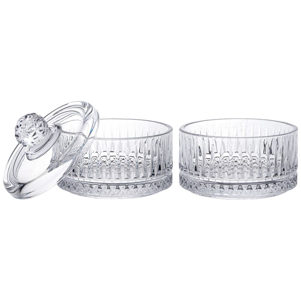 ЕМКОСТЬ ДЛЯ ХРАНЕНИЯ LEFARD С КРЫШКОЙ 2 ЯРУСА "LINES" 10,5*15 СМ, 280 МЛ (КАЖДАЯ)