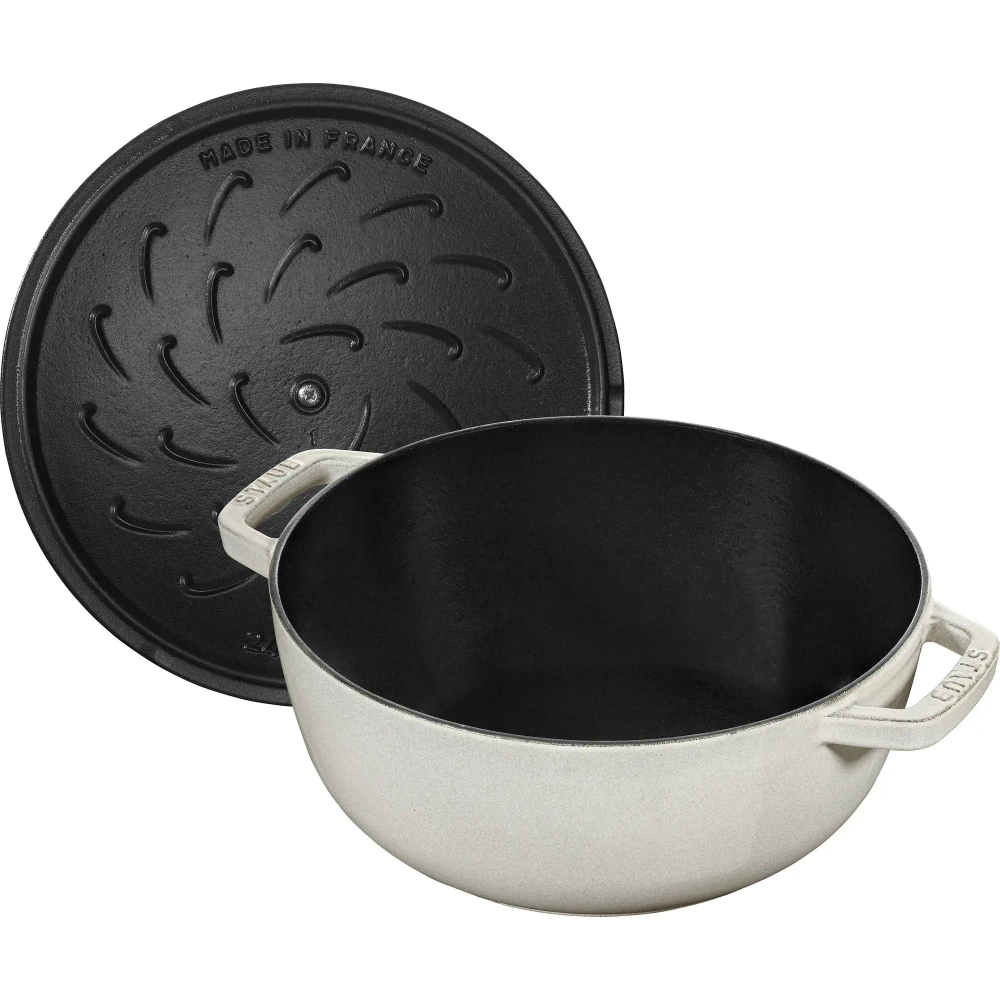 STAUB Чугунная кастрюля Cocotte Snowflake 24 см 3,6 л с трюфелями (II сорт)