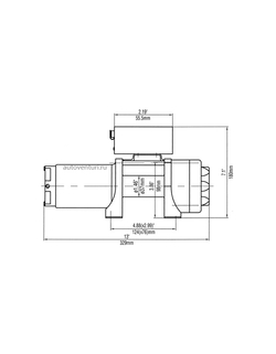 Лебёдка электрическая 12V Runva 3500A lbs 1588 кг EWP3500A