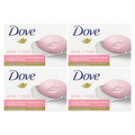 Dove, Мыло Beauty Bar с глубоким увлажнением, розовое, 4 насадки по 4 унции (113 г) каждая