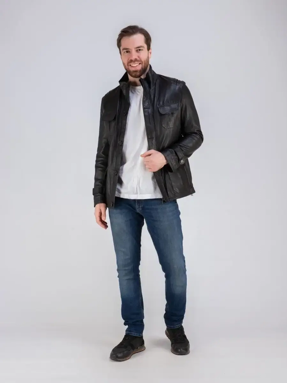 Куртка мужская кожаная из натуральной кожи