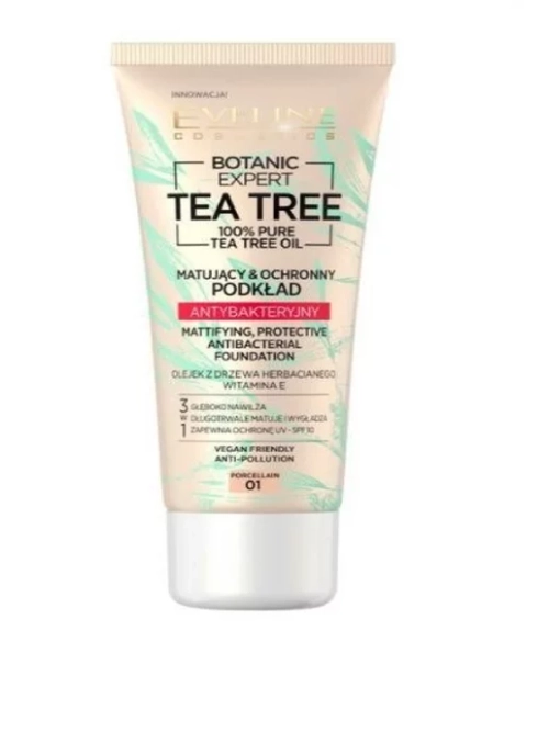Eveline Botanic Expert Tea Tree Матирующий тональный крем 01