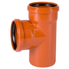 Тройник Ostendorf 250х250x87гр. KGEA НК PVC рыжий