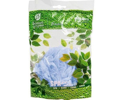 Мочалка Бант 40гр., нейлон 11х11см, микс, 40088 Банные штучки, 1шт.