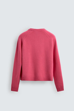 ZARA HARRY LAMBERT X DISNEY ШЕРСТЯНОЙ КАРДИГАН DONALD DUCK, РОЗОВЫЙ