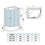 Душевая кабина WeltWasser WW500 Halle 1202 120x90 L 10000003251 без гидромассажа