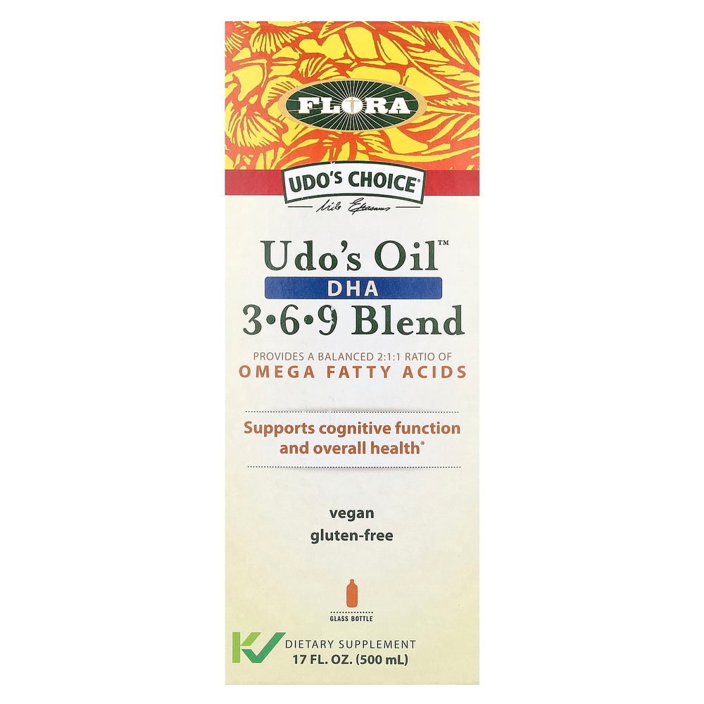 Flora, Udo's Choice, смесь Udo's Oil с ДГК 3-6-9, 500 мл (17 жидких унций)
