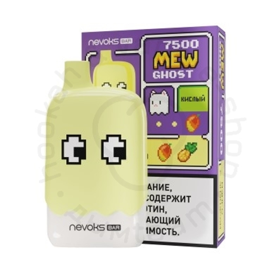 Одноразовая ЭС MEW GHOST 7500 с ароматом манго с ананасом, кислый, 20мг/см3, 7,5 мл (М)