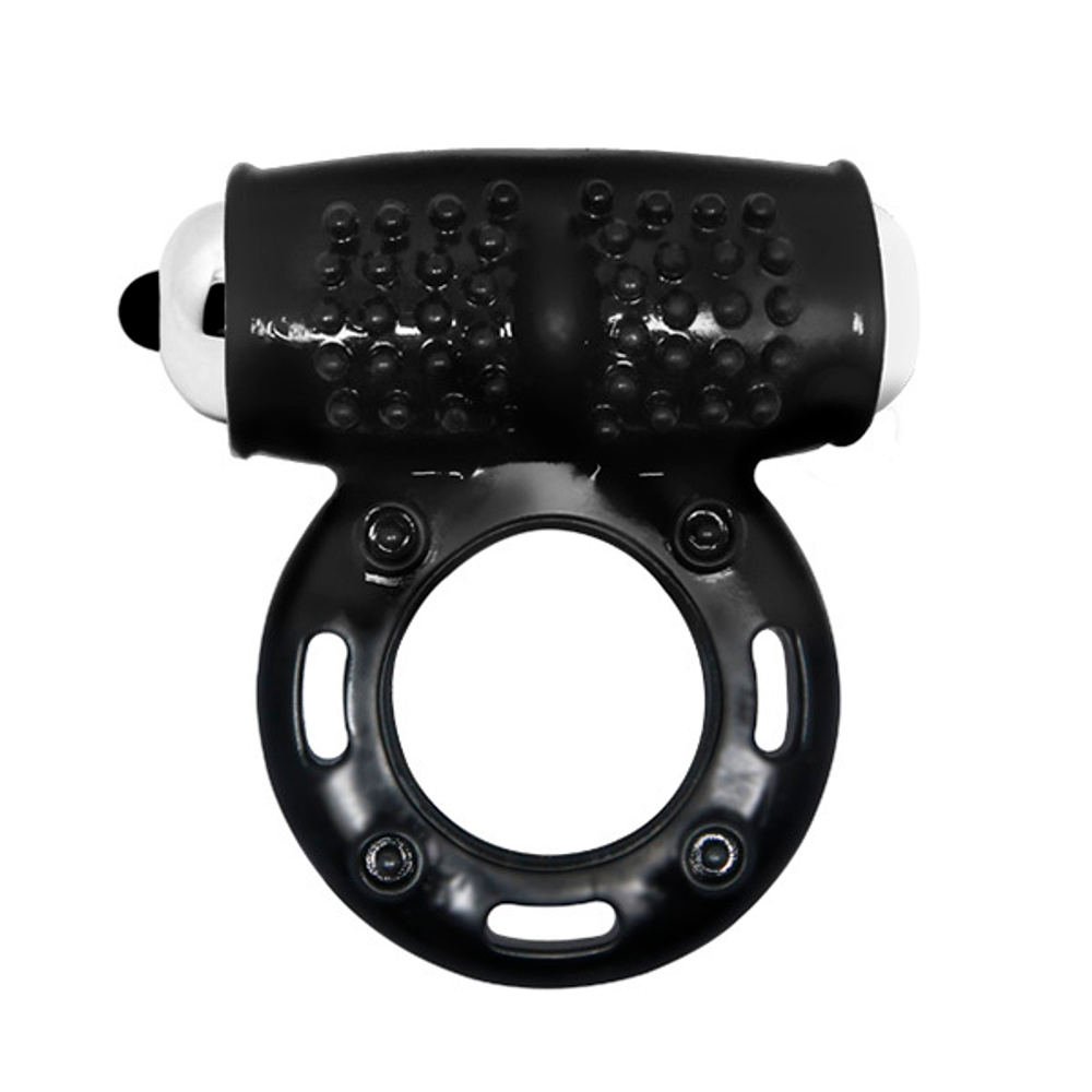 Черное эрекционное виброкольцо 3,8см Baile Power Ring BI-014355