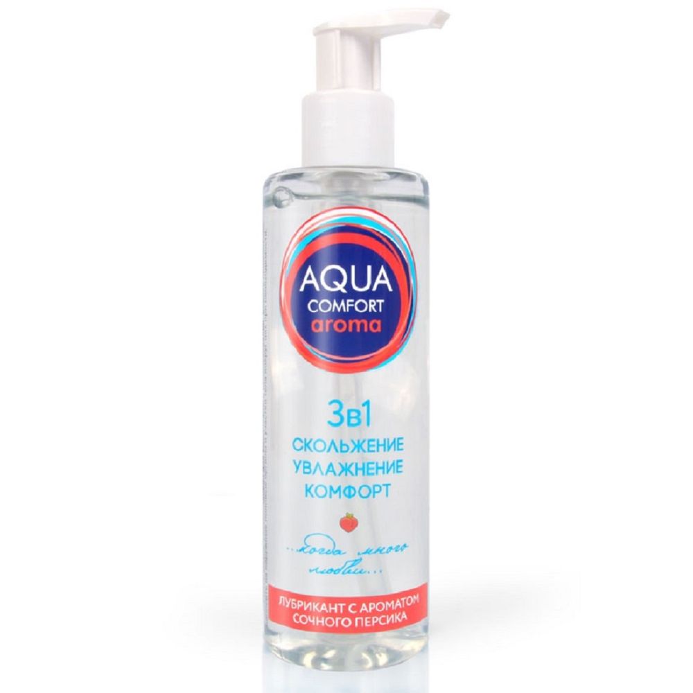Лубрикант на водной основе aqua comfort aroma персик 195 мл