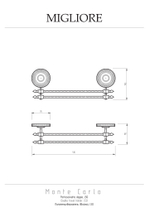 Полотенцедержатель Migliore Montecarlo 31783 L50 золото