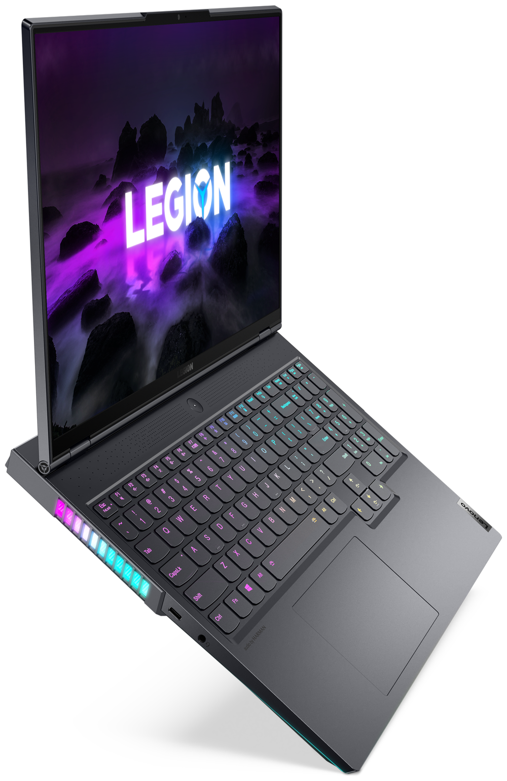 Ноутбук Lenovo Legion 7 16ACHg6 (82N6001LRK) 16"/AMD Ryzen 9 5900HX/RAM 32GB/SSD 1TB/NVIDIA RTX 3080 16GB/2560*1600/IPS/DOS/Подсветка кл-ры: RGB/черный. Состояние: B1