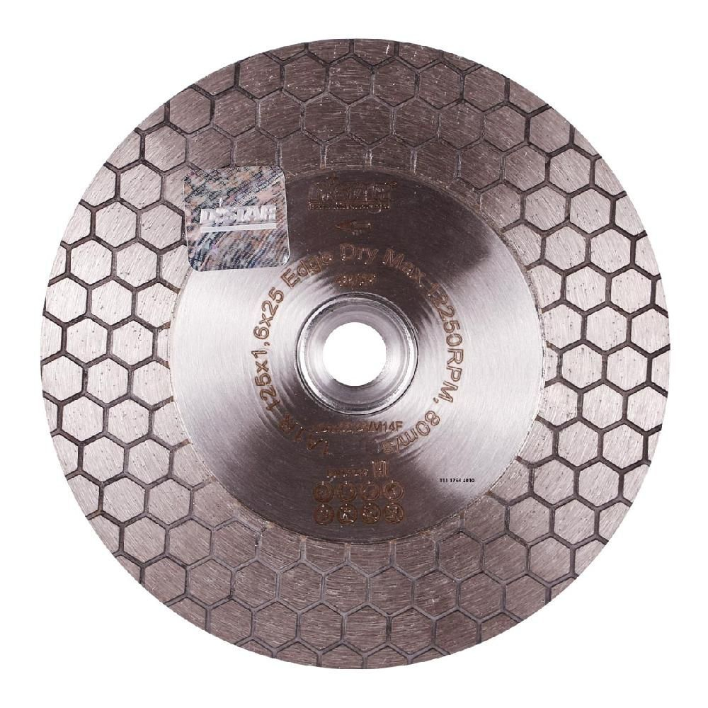 Диск алмазный сплошной  125*1.6*25*22/М14Fмм, DISTAR Edge Dry (7D)