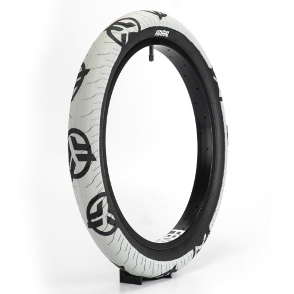 BMX Покрышка Federal Command LP сталь 20"x2.4" / 60psi Grey with black logos and sidewall