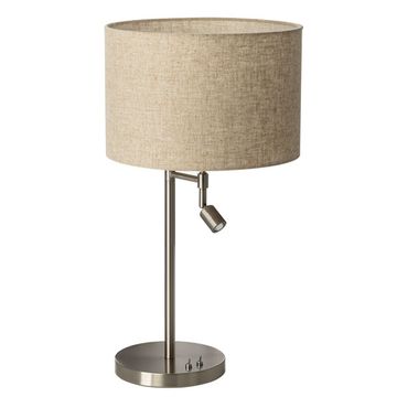 Настольный светильник 1*Е27/LED 3W 4000К CL801011 матовый хром/бежевый Duplet Citilux