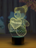 Ночник "Мишка с именем Эвелина"